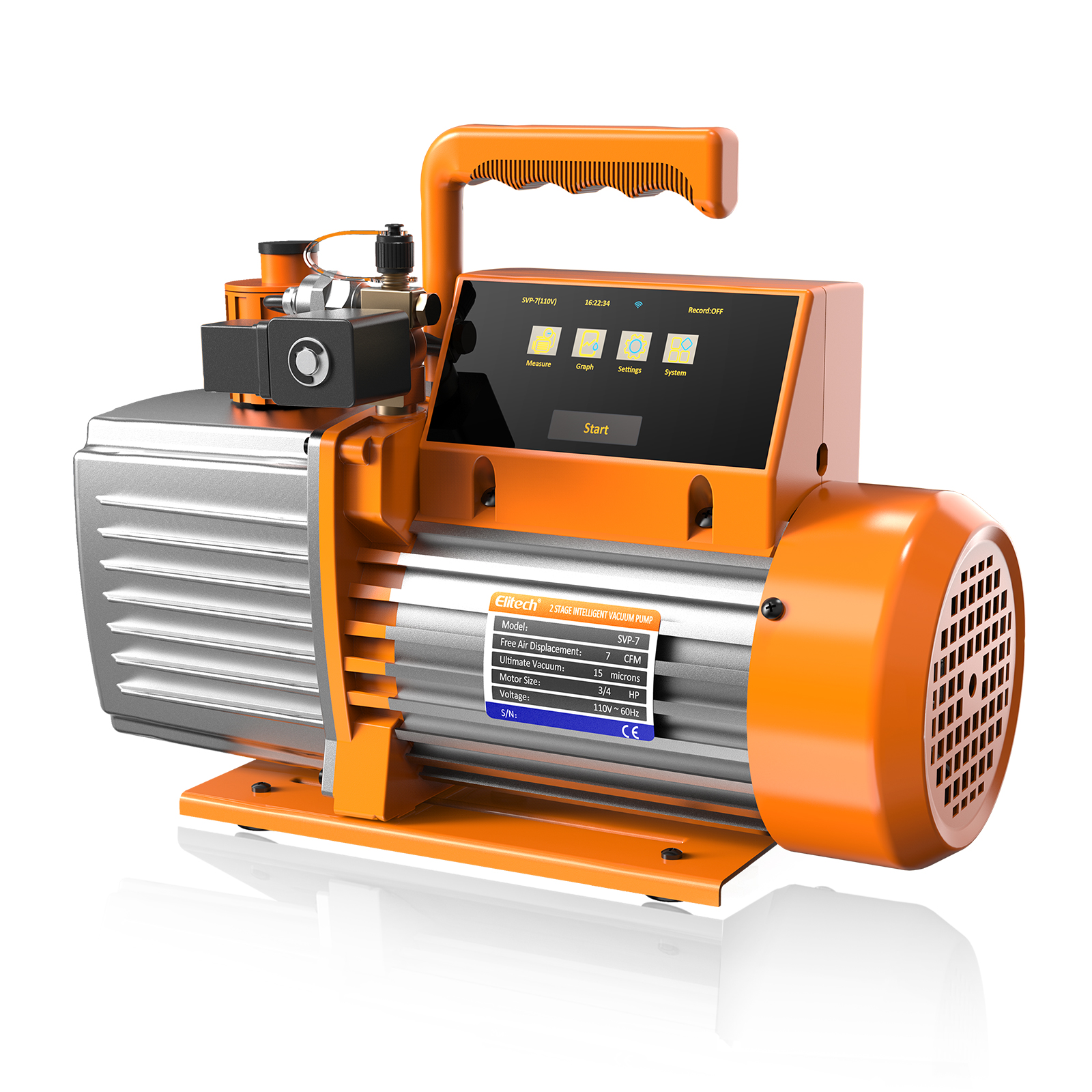 精創(chuàng)SVP-12智能HVAC1HP真空泵12CFM雙級(jí)帶觸摸屏